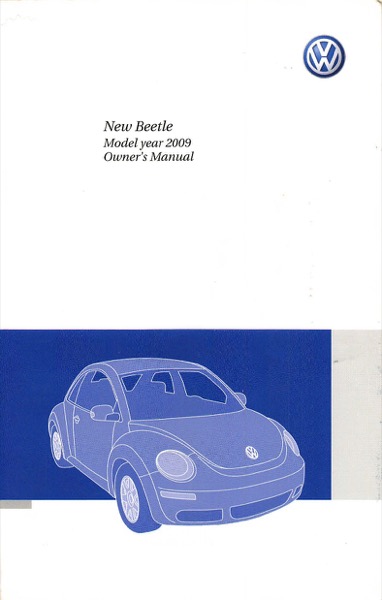 2009 vw beetle convertible owners manual